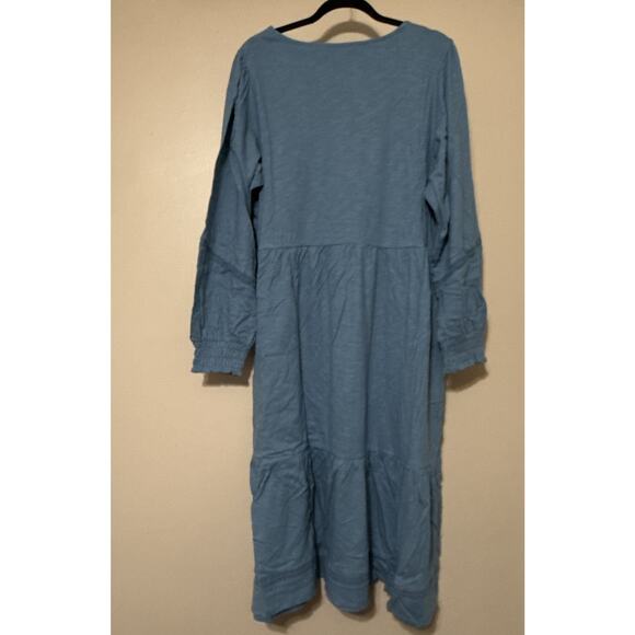 Denim & Co Canyon Retreat Womens Dress Midi Blue Size 1X New - Picture 7 of 7